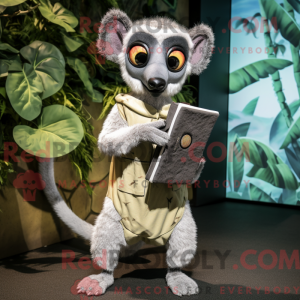 Gray Lemur mascot costume...