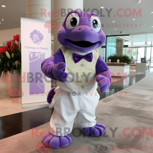 Purple Sea Turtle mascot...