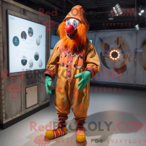 Rust Clown mascottekostuum...