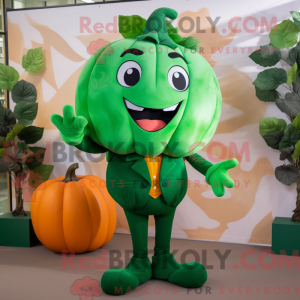 Forest Green Pumpkin mascot...