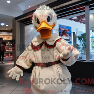 Beige Muscovy Duck mascot...