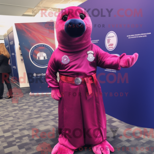 Costume de mascotte Magenta...