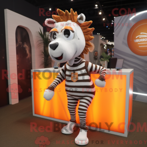 Rust Zebra mascot costume...