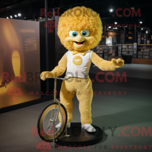 Gold Unicyclist mascot...