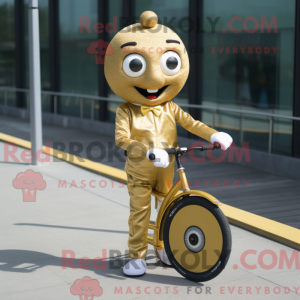 Gold Unicyclist mascot...