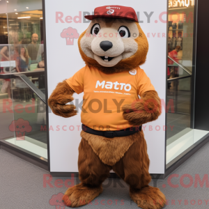 Rust Marmot mascot costume...