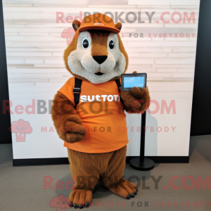 Rust Marmot mascot costume...