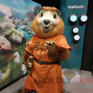 Rust Marmot mascot costume...