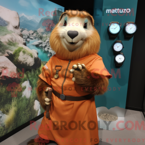 Rust Marmot-mascottekostuum...