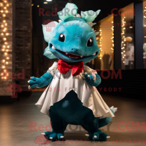 Teal Axolotls mascot...