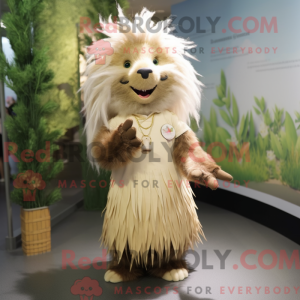 Cream Porcupine mascot...