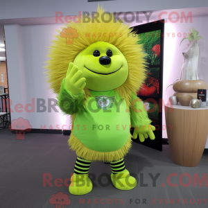 Lime Green Porcupine mascot...