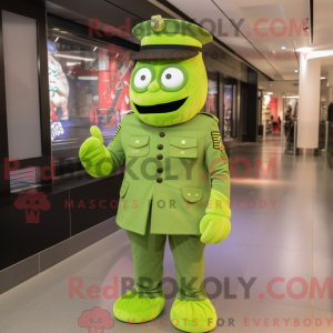 Postava maskota Lime Green...