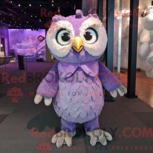 Lavender Owl mascot costume...