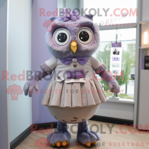 Lavender Owl mascot costume...