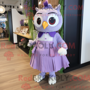 Lavender Owl mascot costume...