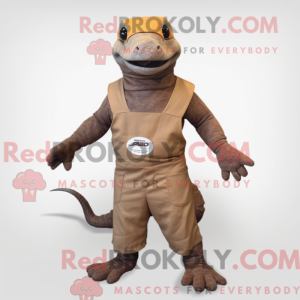 Brown Komodo Dragon mascot...
