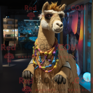 Postava maskota Tan Llama...