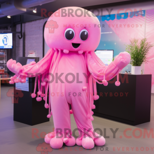 Pink Jellyfish mascot...