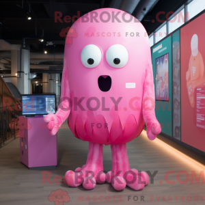 Pink Jellyfish mascot...