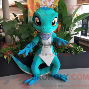 Postava maskota Teal Geckos...
