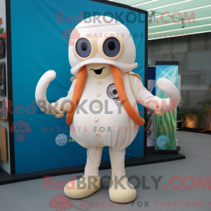 Cream Octopus mascot...