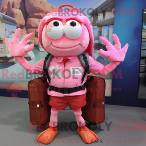 Postava maskota Pink Crab...
