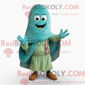 Teal Cucumber mascot...