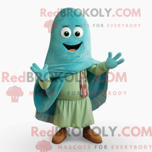 Teal Cucumber Maskottchen...