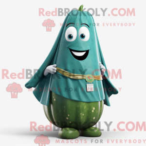 Teal Cucumber mascot...