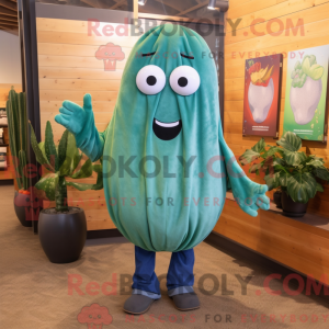 Teal Cucumber mascot...