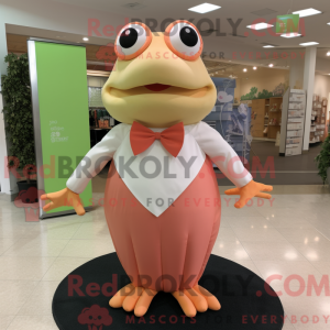 Peach Frog mascot costume...