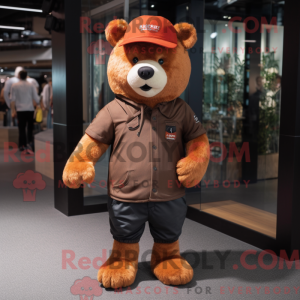 Rust Bear mascot costume...