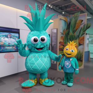Turquoise Pineapple mascot...