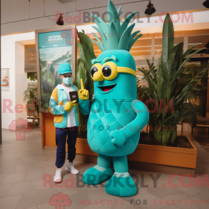 Turquoise Pineapple mascot...