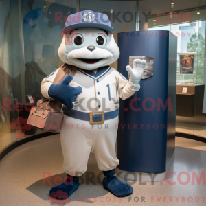 Navy Baseball Glove mascot...