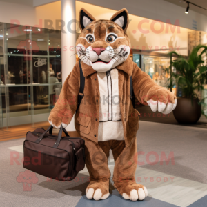 Brauner Bobcat Maskottchen...