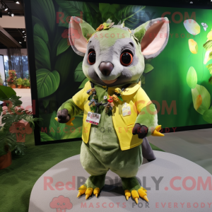 Olive Fruit Bat mascot...