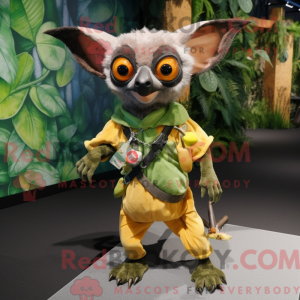Olive Fruit Bat Maskottchen...