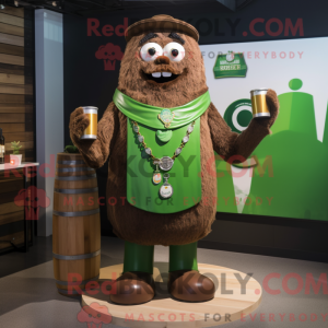 Brown Green Beer mascot...