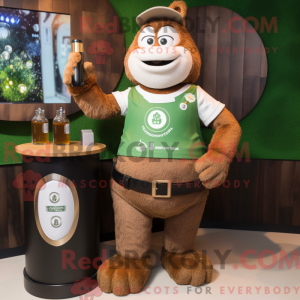 Brown Green Beer mascot...