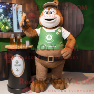 Brown Green Beer mascotte...