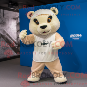 Cream Puma maskot drakt...
