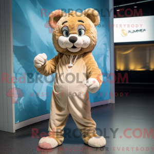 Creme Puma maskot kostume...