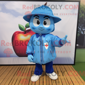 Sky Blue Apple mascot...