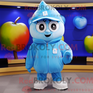 Sky Blue Apple mascot...