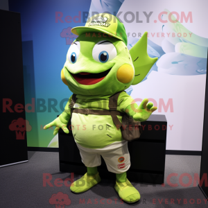 Lime Green Tuna mascot...