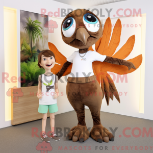 Brun Archaeopteryx maskot...