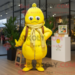 Gul citron maskot kostume...