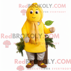 Gul citron maskot kostume...